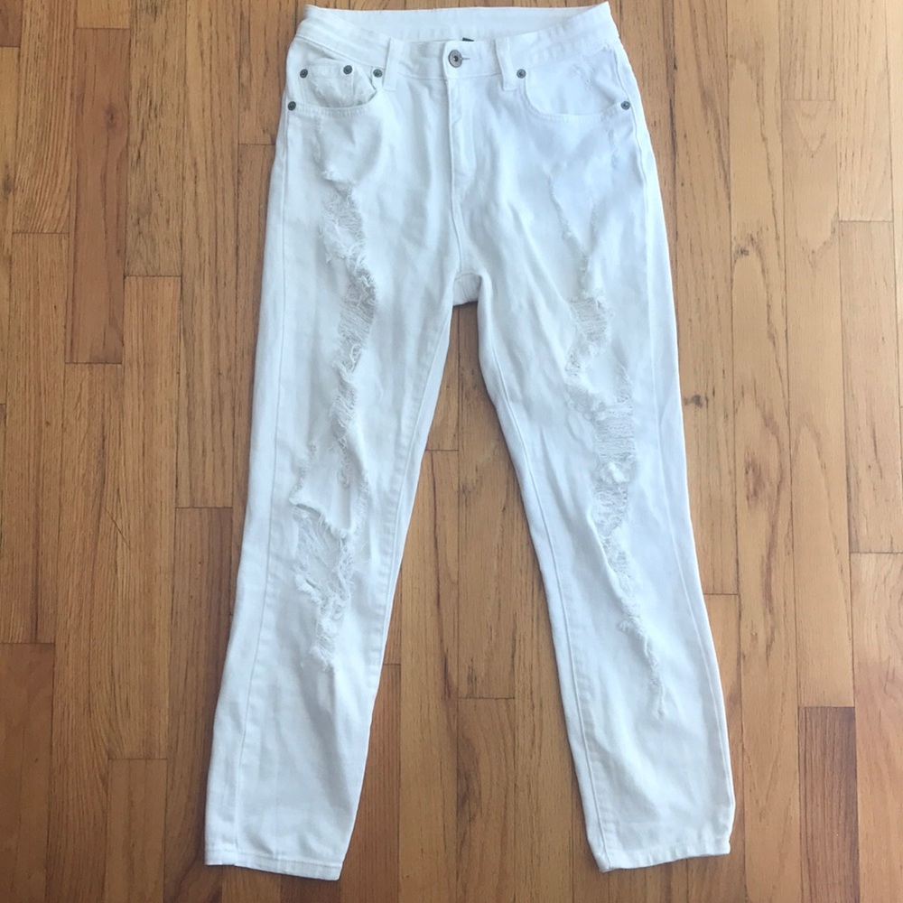 Carmar white ripped jean pants